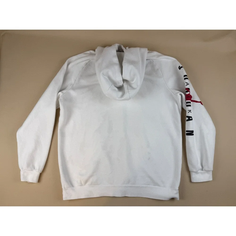 Jordan XL Full Zip Hoodie Streetwear Cotton Blend Graphic Sleeve Logo